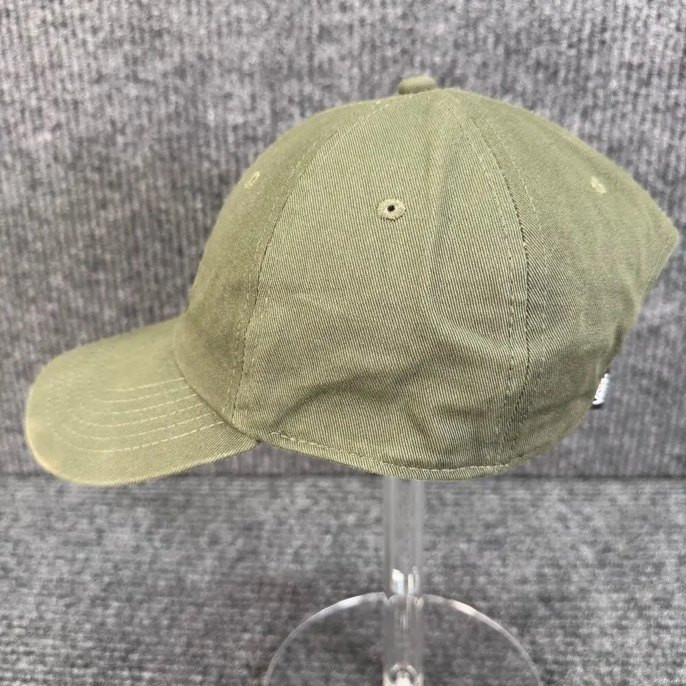 Vans Olive Green Adjustable Strapback Hat Checkerboard Logo Skate Streetwear